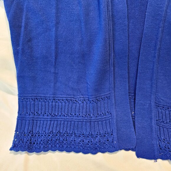 Signature By Robbie bee blue cardigan size L - Picture 3 of 5